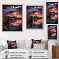 thumbnail image 4 of Designart "New York at Night A Colorful Photo I" Cityscapes Floater Framed Wall Art Living Room, 4 of 7