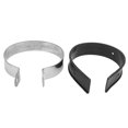 thumbnail image 1 of Abrazadera de tubo de escape de motocicleta de 3,9 pulgadas con anillo fijo de acero inoxidable y banda de goma universal, 1 of 14