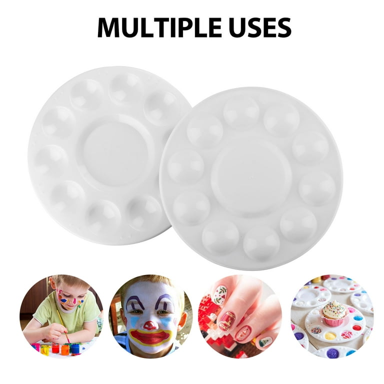 4pcs Plastic Paint Tray Palettes Trays for Kids Watercolor Palette Washable Painting  Tray for Painting Party