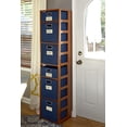 thumbnail image 2 of Niche Flip Flop 67" Square Folding Bookcase with Folding Fabric Bins- Cherry/Blue, 2 of 7