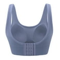 thumbnail image 7 of Women's Bra Back Adjustable No Steel Ring Gather Shockproof Fitness Running Underwear Cotton Bra Blue XXL, 7 of 7