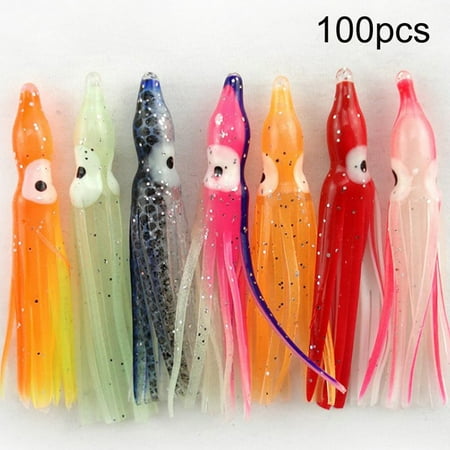 Soft Simulation Fishing Lures Night Lights Colored Bait Octopus Squid Fishing