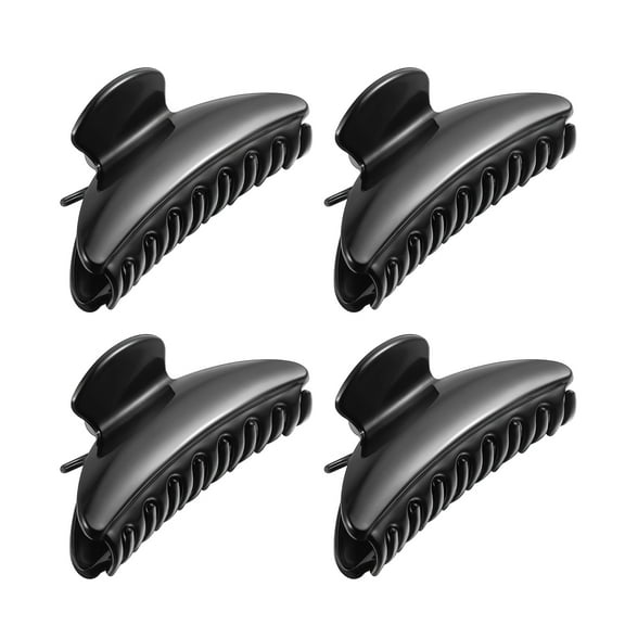 EXHUMKY 12Pcs Clips for Makeup Styling Tools 3 5in Black Salon Quality