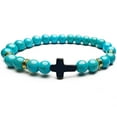 thumbnail image 2 of Creative 8mm Natural Stone Bead Cross Bracelet, 2 of 2