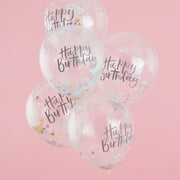 Ginger Ray Confetti Balloons - Happy Birthday