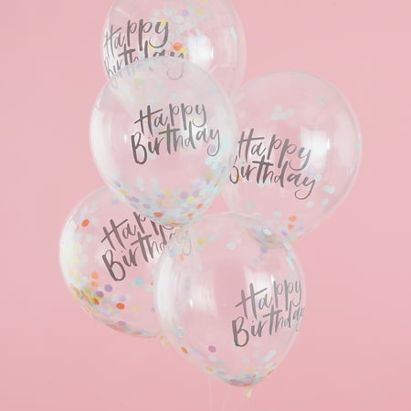 Ginger Ray Confetti Balloons - Happy Birthday