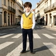 thumbnail image 4 of Coerni School Uniform Sweater Vest for Boys Spring & Fall Trendy Layering Knitted Sleeveless Tops Kids Back to School Daily Wear, 4 of 5
