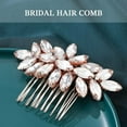 thumbnail image 3 of Rhinestone Bride Wedding Hair Comb Crystal Bridal Hair Piece Bridesmaids Hair Accessories for Women Prom Party Hair Clips (A-Silver), 3 of 4