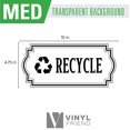 thumbnail image 2 of Recycle and Trash Sticker - Elegant Look for Trash Cans, Containers, and Walls - Laminated Vinyl Decal (Medium, Clear Reversed Black), 2 of 5