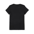 thumbnail image 3 of Women's "Cupid University" Glittery Black T-Shirt - Casual Short Sleeve Crew Neck, 100% Polyester, Machine Washable, Perfect for Valentine's Day & All Seasons, 3 of 7