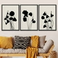 thumbnail image 2 of PixonSign Framed Canvas Print Wall Art Set Duotone Tulip Flower Garden Plant Collage Abstract Shapes Illustrations Modern Art Boho Decorative for Living Room, Bedroom, Office - 24"x36"x3 BLACK, 2 of 5