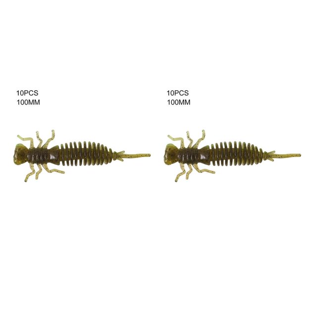 Sonducket 10 Uds. De cebos de insectos de simulación, señuelos de pesca portátiles, cebos de pesca suaves reutilizables, cebos de plástico para Jigging Type13 NO13 Sonducket CBP149472