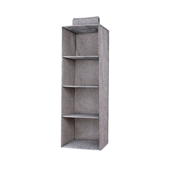 Organizador de almacenamiento de armario colgante para niños, estante de sala de estar para el hogar, bolsa de ropa para dormitorio, caja de lino de algodón de 4 capas Speravity HA2652-02