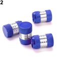 thumbnail image 2 of Flmtop 4Pcs/Set Universal Aluminum Alloy Bright Color Tire Tyre Air Valve Stems Cap, 2 of 6