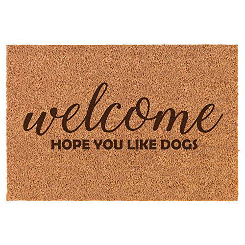 Welcome Choose your Quote Housewarming Gift Hello Goodbye Please Hide Packages from Husband Funny Coir Doormat Custom Options