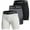 Black & White & Grey, variant on YUSHOW Mens Compression Shorts Quick Dry Spandex Shorts for Men Running Athletic Workout Underwear,Black+White+Gray, L