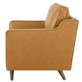thumbnail image 6 of Armchair Accent Chair, Tan, Leather, Modern Contemporary Mid-Century French Country, Mid Century Living Hotel Lounge Cafe Lobby, 6 of 8