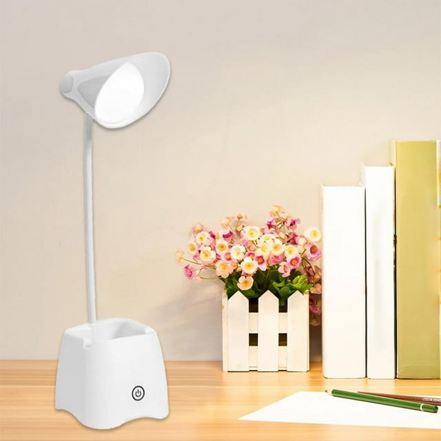 Feltree Smart Eye Protective Desk Lamp USB Rechargeable with Flexible Gooseneck, Auto Timer & 3 Brightness Settings for Student Reading and Bedroom Night Light