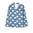 thumbnail image 7 of Bosfbaoi Pajamas for Women Set 2 Piece Lounge Sets Long Sleeve Button Down Loungewear Cute Polka Dots Sleepwear Soft Pj,Chest Pocket, 7 of 7