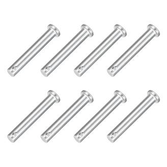 uxcell 10 x 45 mm Single Hole Clevis Pins, 4 Pcs 304 Stainless Steel Flat Head Pin for Hitch Pin Lock Link Hinge Systems, Silver uxcell 10 x 45 mm Single Hole Clevis Pins, 4 Pcs 304 Stainless Steel Flat Head Pin for Hitch Pin Lock Link Hinge Systems, Silver