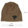 thumbnail image 5 of UDIYO Ear Flap Thick Brimless Windproof Beanie Hat Women Heart Print Riding Knitted Skull Beanie Cap Costume Accessories, 5 of 7