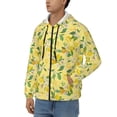 thumbnail image 3 of Uemuo Lemon (2) for Men's Fashion Full-zip Hoodies & Sweatshirts with Kangaroo Pocket, Zip-up Hooded Sweatshirt, Moisture Wicking & Breathable-3X-Large, 3 of 5