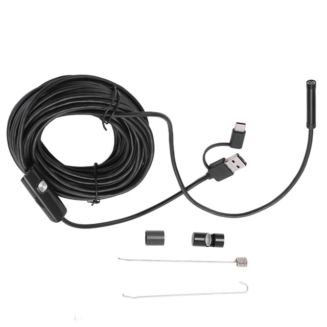 AN100?7 7,0 mm endoscopio industrial cable flexible 3 en 1 cámara de serpiente impermeable duradera de alta definición 5 m