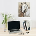 thumbnail image 5 of WFSposter White Horse Picture Wall Art - Large Animal Canvas Painting - Horse Portrait for Office, Bedroom, 5 of 5