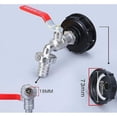thumbnail image 2 of Robinet de Réservoir 1000L Robinet de Récolte d'Eau de Pluie, Adaptateur de Réservoir d'Eau 1/2 IBC Double Robinet de Récolte d'Eau de Pluie, Robinet en Alliage en PP Grossière, 2 of 5