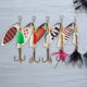 thumbnail image 1 of Crankbait De Lentejuelas 5 uds anzuelos de Metal con cebos giratorios de Metal de plumas para agua dulce y salada, 1 of 9