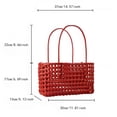 thumbnail image 5 of Fountwell Woven Handbags for Women, Summer Beach Tote Bag – Small Shoulder Bag, Handmade Top Handle, 5 of 7