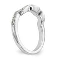 thumbnail image 6 of 14K White Gold Ring Band Wedding Rounded Standard Diamond Round, Size 6, 6 of 7