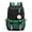 Black Green, variant on Casual Travel Backpack with USB Charging Port, Lightweight Laptop Daypack with Plush Pendant and Large Capacity