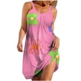 thumbnail image 1 of Vestidos de Verano Lindos para las Mujeres Que Imprimen Vestido de Sol Suelto con Cuello en V, sin Mangas con Bolsillos para el Uso Informal, 1 of 5