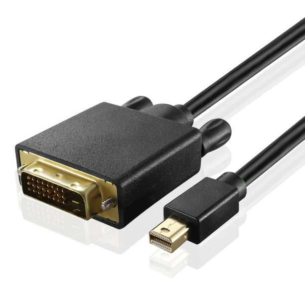 Mini Displayport To Dvi Adapter Cable 10ft Thunderbolt 2 Compatible Male Mdp To Dvi Video Converter Connector Cord Wire Plug Supports 1080p Full Hd Resolution Black Walmart Com Walmart Com