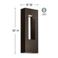 thumbnail image 5 of 1648BZ-LL Hinkley Lighting Atlantis - 2 Light Medium Outdoor Wall Lantern in Modern Style - 6 Inches Wide by 16 Inches High-Bronze Finish-MR16 Bi-Pin, 5 of 17