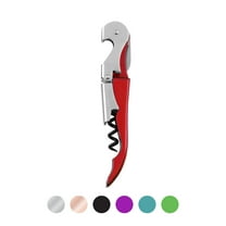 Truetap Corkscrew Wine Opener with Foil Cutter, Manual Bottle Opener, Red