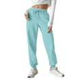 thumbnail image 2 of Baggy Joggers for Women High Waisted Drawstring Sweatpants with Pockets Comfy Athletic Workout Lounge Sweat Pants Soft Cozy Workout Hiking Sweat Pants Women Lightweight Jogging Vacation Homewear, 2 of 4