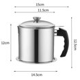 thumbnail image 3 of Abbracc Récipient à Bacon Petit Pot à Huile Pot de Stockage d'Huile en Acier Inoxydable, 3 of 9