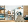 thumbnail image 2 of Ahgly Company Machine Washable Indoor Square Abstract Camel Brown Area Rugs, 6' Square, 2 of 7
