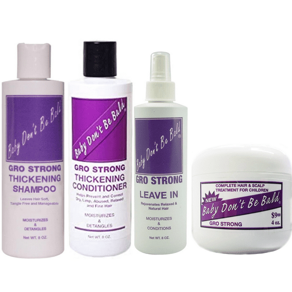 BABY DON'T BE BALD Gro Strong Thickening Shampoo, Conditioner, Scalp, Leave In