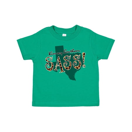 

Inktastic Texas Kiss My Southern Sass! in Leopard Print Girls Toddler T-Shirt