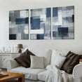 thumbnail image 2 of Nawypu Abstract Canvas Wall Art Blue and White Abstract Pictures Living Room Wall Decor Modern Artwork Home Decor 12''x16''X3 Panels, 2 of 4