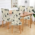 thumbnail image 2 of Yayeee 2 Pack Dining Chair Covers Stretch Parson Chairs Slipcovers Seat Protector, Small Black Flowers, 2 of 6