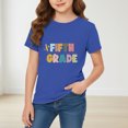 thumbnail image 2 of CPNG Children's Girls and Boys Fifth Grade T Shirt Letter Print Loose Fit Tees Summer Casual Short Sleeve Round Neck T-Shirt, 2 of 5