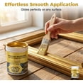 thumbnail image 6 of Weather Resistant Gold Paint, Water-Based Outdoor Paint 5.29oz, for Metal, for Wood, for Stone, Gold Leaf Effect, Brilliant Shine, 6 of 8