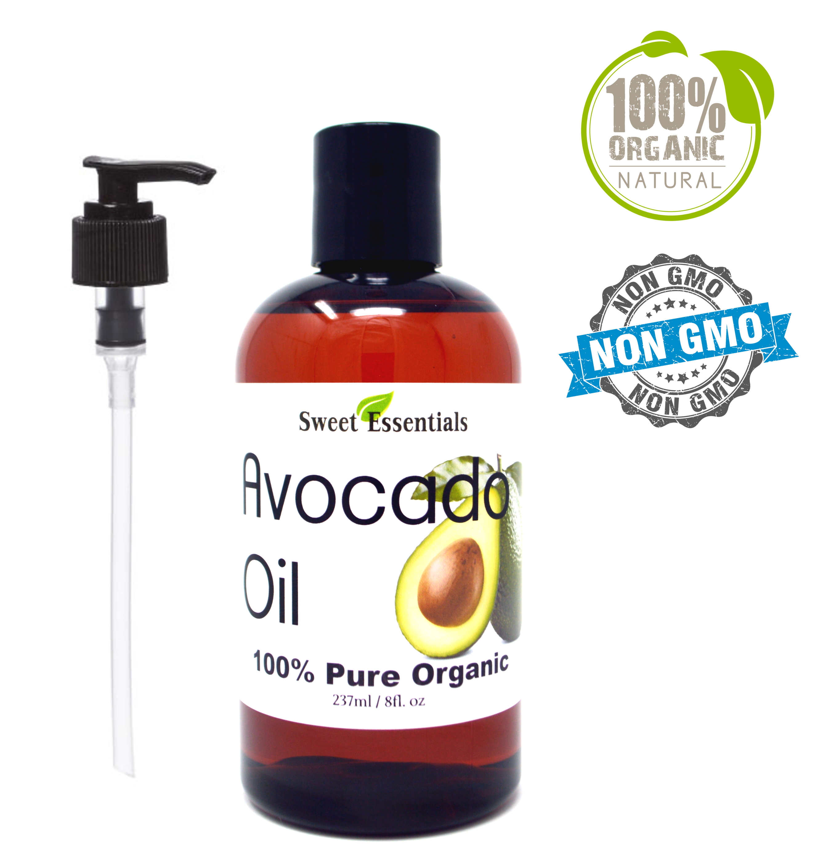 Organic ColdPressed, Avocado Oil 8oz FREE Pump included Imported, 100 Pure, NONGMO