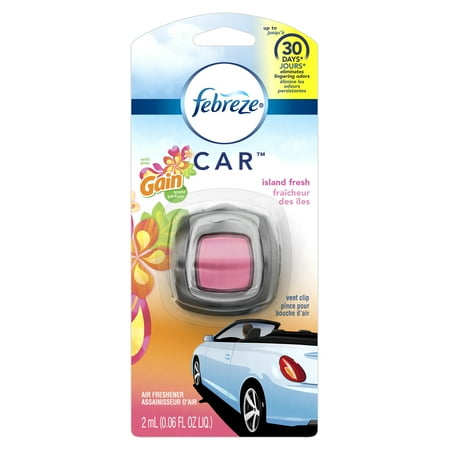 Febreze CAR Air Freshener with Gain Island Fresh (1 Count, 0.06 oz)