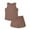 Brown, variant on ZACPNCV Unisex Boys Girls Summer Clothes 2 Piece Sleeveless Solid Color Tank Top and Shorts Clothing Sets Beige 4-5 Years