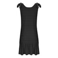 thumbnail image 6 of Summer Fashion Mini Dresses for Womens 2025 Plus Size Plus Size Casual Solid Sleeveless V-Neck Dress, 6 of 7